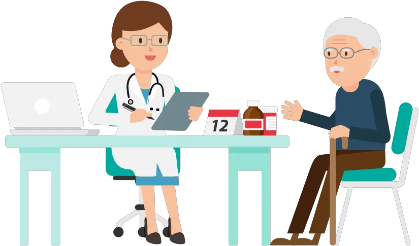 Full Size Png Image Doctor With Patient Clipart Patient Png