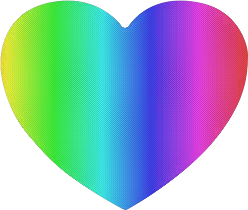 Heart In A Line Transparent Clipart Heart Png Rainbow Line Png