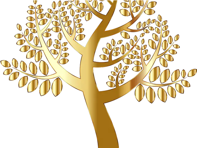 Golden Tree Logo Png Gold Tree Clipart Simple Tree Png