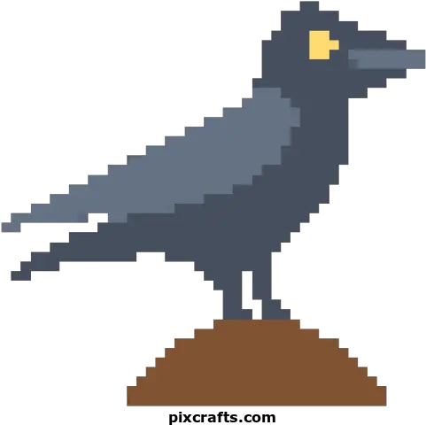 Raven Printable Pixel Art Pixel Art Raven Png Raven Silhouette Png