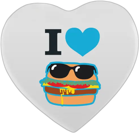 Love Hamburger Custom Heart Shaped Magnet With Photo Heart Png Cheeseburger Transparent