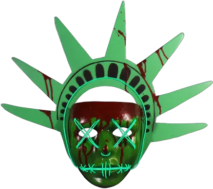 The Purge Election Year Lady Liberty Light Up Mask Purge Election Year Mask Png Statue Of Liberty Logo