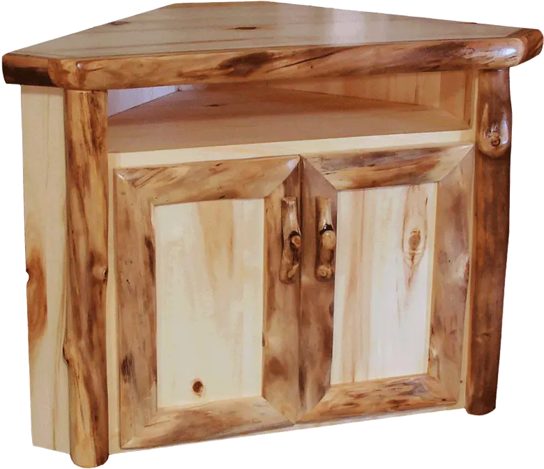 Aspen Log Corner Tv Stand Furniture Png Tv Stand Png