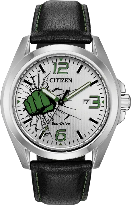 Citizen Marvel Hulk Eco Drive Silver Stainless Steel Watch Citizen Watches Marvel Png Hulk Png