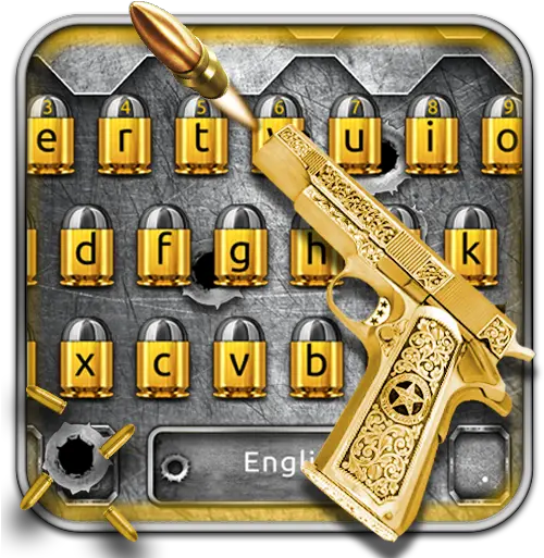 Gun Bullet Shooting Keyboard Theme Firearm Png Gun Emoji Png