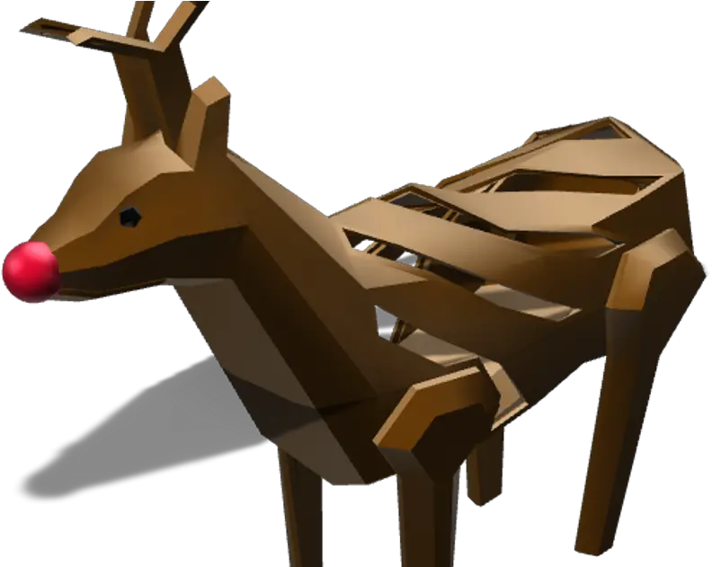 Low Poly Rudolph The Red Nosed Reindeer Reindeer Png Rudolph Png