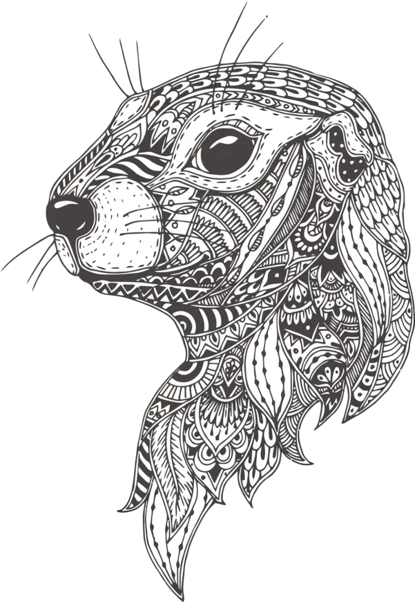 Download Groundhog Day Line Art Head Drawing For Celebration Kleurplaat Mandala Dieren Moeilijk Png Celebration Png