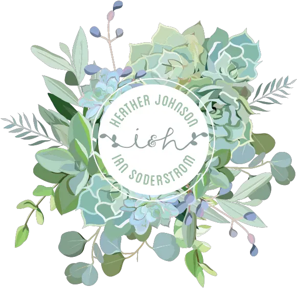 Succulent Custom Wedding Logo For A Succulent And Cactus Logo Png Wedding Logo