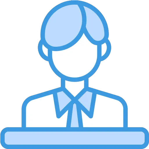 Employee Person Business Teamwork Businessman Free Icon Clip Art Png Work Icon Blue