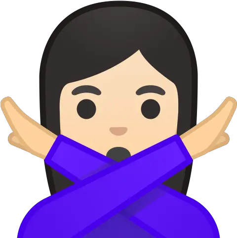 Woman Gesturing No Light Skin Tone Icon Noto Emoji People Whatsapp No Emoji Png Person Icon Svg