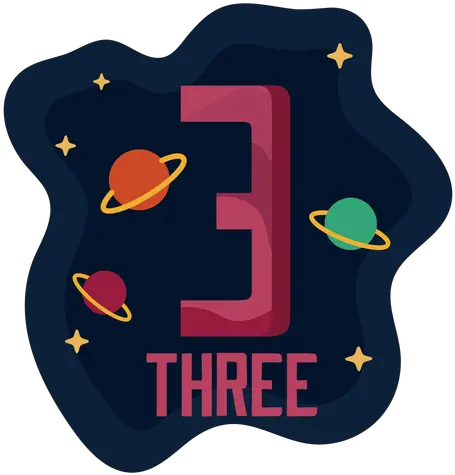 Three Planets Number Transparent Png U0026 Svg Vector File Language Planets Transparent