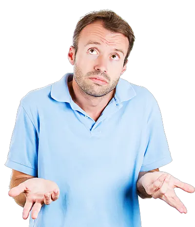 Download Hd White Man Asked By Confused Man Png Confused Person Png