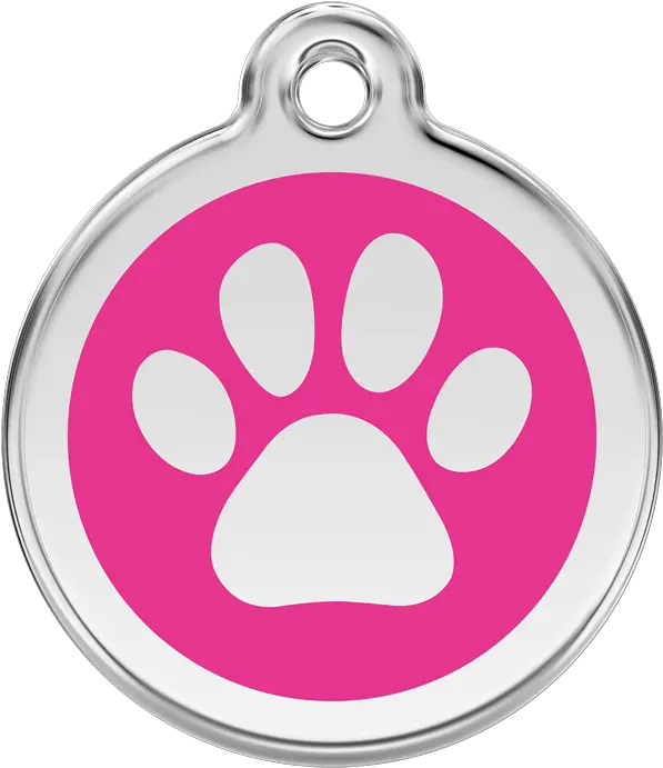 Enamel Tag Paw Print Hot Pink 01 Pet Tag Png Paw Print Logo