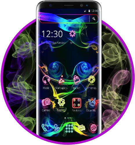 Amazoncom Neon Colorful Smoke 2d Theme Appstore For Android Smartphone Png Purple Smoke Png