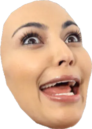 Download Super Crazy Face Kim Kardashian Icon Just For Your Memes Celebrity Png Crazy Face Png