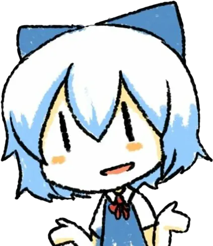 Cirno Shrug Discord Emoji Cirno Meme Png Shrug Emoji Png