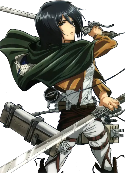 Anime Mikasa And Attack Attack On Titan Mikasa Ackerman Transparent Background Png Attack On Titan Png