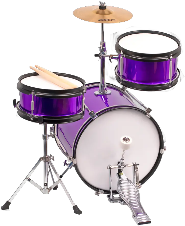 Drum Kit Junior 3 Piece 12 Bass Drum Metallic Purple Dxp Dxp Junior Drum Kit Png Bass Drum Png