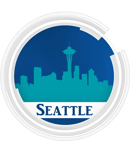 Circle Over Blue Seattle Skyline Duvet Cover Friendship Of Nations Arch Png Seattle Skyline Png