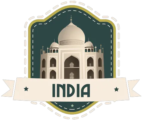 India Landmark Emblem Taj Mahal Png India Png