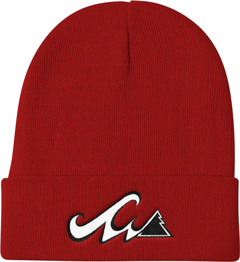 Waves U0026 Wood Logo Knit Beanie Clothing Co Beanie Png Wood Logo