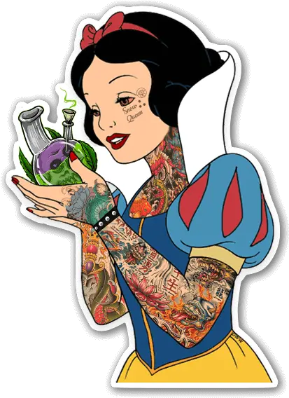 Snow Bong Stickerapp Snow White Holding Apple Coloring Png Bong Transparent Png