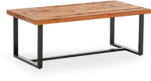 Metal Coffee Table With Wood Top Png