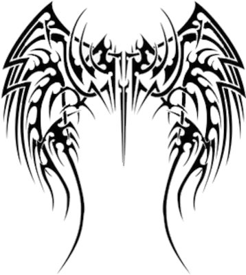 Free Tribal Tattoo Psd Vector Graphic Vectorhqcom Tribal Angel Wings Tattoo Png Tribal Tattoo Transparent