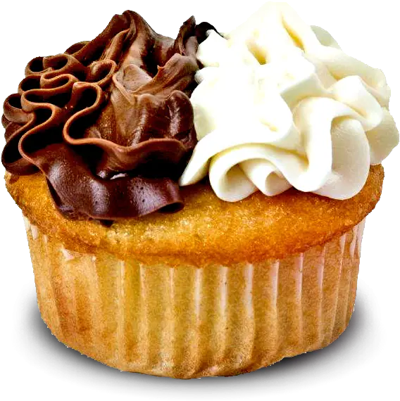 Download Black And White Cupcakes With Frosting Cupcake Frosted Cupcakes Black Background Png Cupcake Png