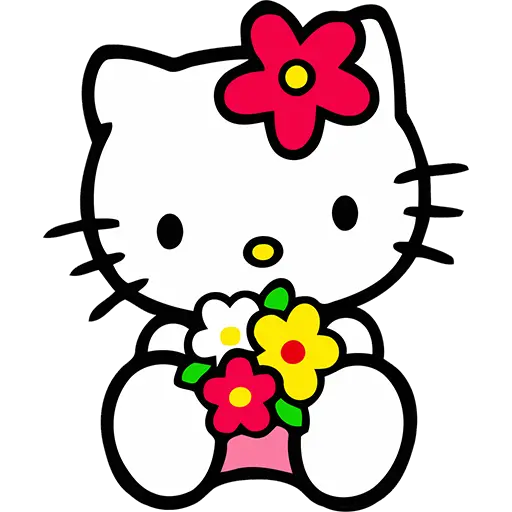 Hello Kitty Png Blanco Y Negro