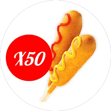 Download Corn Dog Servings X50 Hot Dog On A Stick Png Corn Dog Corn Dog Png