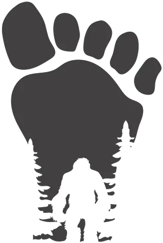 Bigfoot In Foot Print Cut Out Transparent Png U0026 Svg Vector Bigfoot Svg Foot Print Png