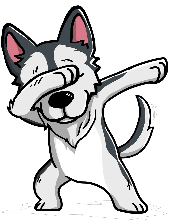 Funny Siberian Husky Dabbing Art Print By Barktrends X Beagle Dabbing Png Husky Icon Transparent