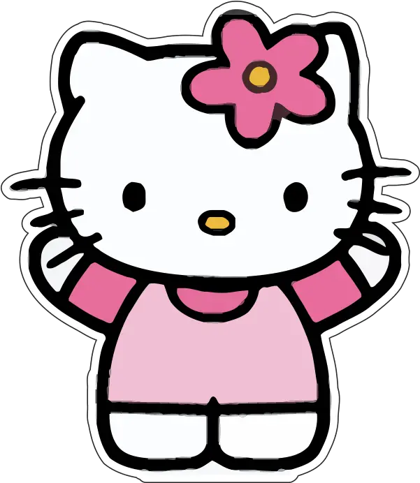 Hello Kitty Con Globos Png