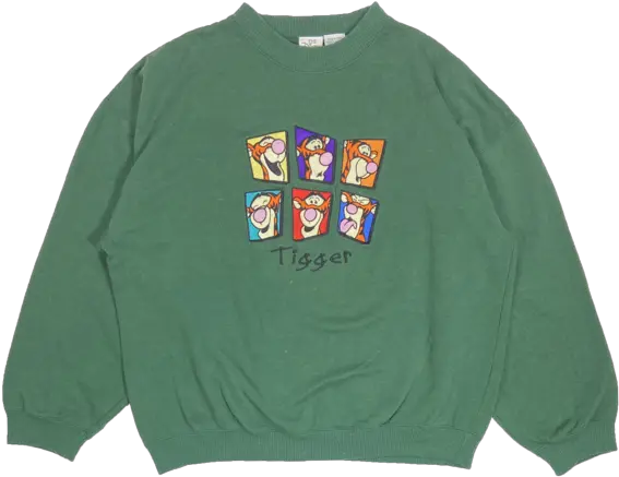 Vintage Tigger Winnie The Pooh Disney Sweat Shirt 3634 Long Sleeve Png Winnie The Pooh Logo