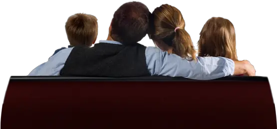 Png Watching Tv Transparent Tvpng Images Pluspng Family Home Theater Person Sitting Back Png