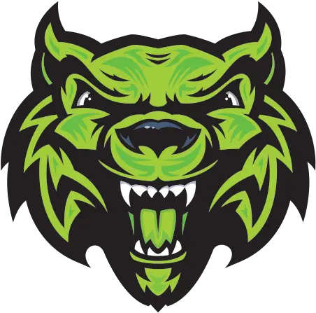 Printed Vinyl Green Wolf Head Stickers Factory Illustration Png Wolf Head Logo