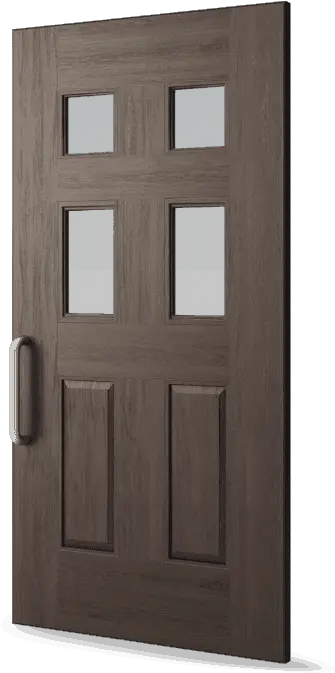 Sl 18 Colonial Wood Grain Frpaluminum Hybrid Door The Bryan Museum Png Wood Door Png