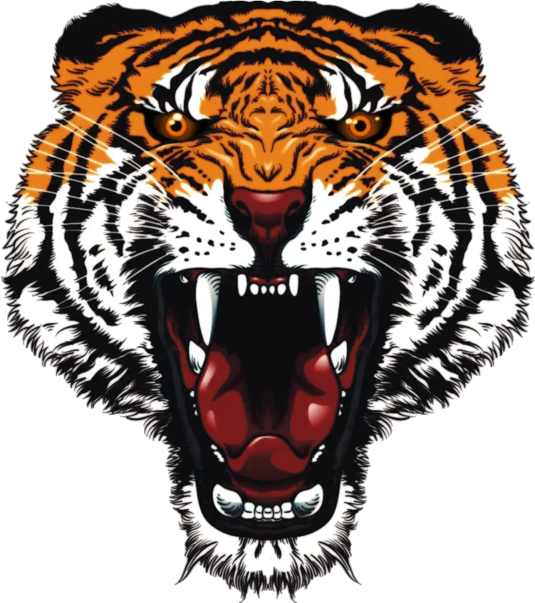 Tiger Face Free Png Image Arts Tiger Mouth Open Drawing Tiger Png