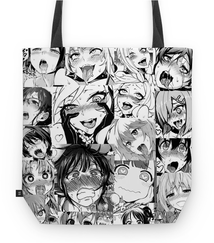 Bolsa Ahegao Face Compilation De Livolam Colab55 Anime Girl Hentai Preto E Branco Png Ahegao Face Transparent