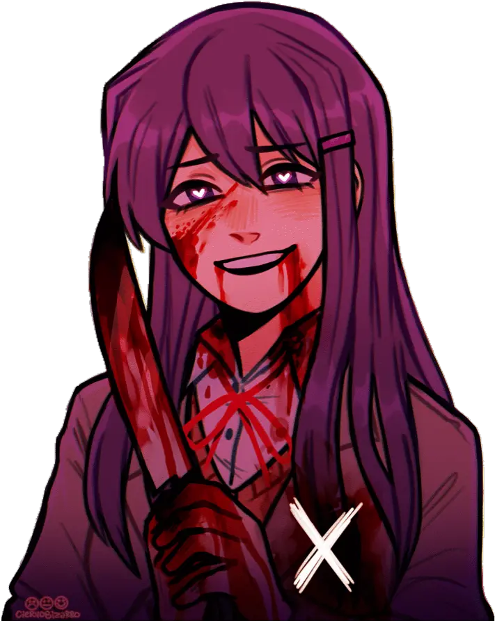 Blood Cut Png Yuri Ddlc Fanart Blood Cut Png