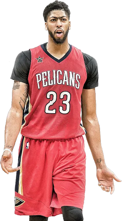 Download Hd Menu0027s Orleans Pelicans Anthony Davis No23 Red Anthony Davis Transparent Background Png Pelicans Logo Png