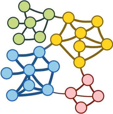 Infomap Network Community Detection Using The Map Vertical Png Map Cluster Icon