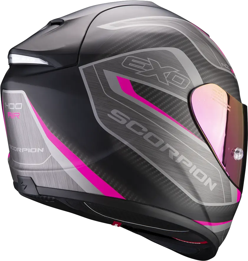 Scorpion Exo 1400 Air Attune Pink Black Full Face Helmet Scorpion Exo 1400 Helmet Carbon Pink Png Pink And Black Icon Helmet