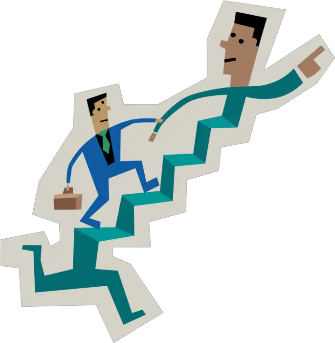 Vector Illustration Of Businessman Running Up Stairs Clip Clip Art Servant Leader Png Leader Png