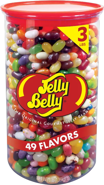 Jelly Belly 3 Pound Canister 49 Assorted Jelly Bean Flavors Jelly Belly Png Jelly Belly Logo