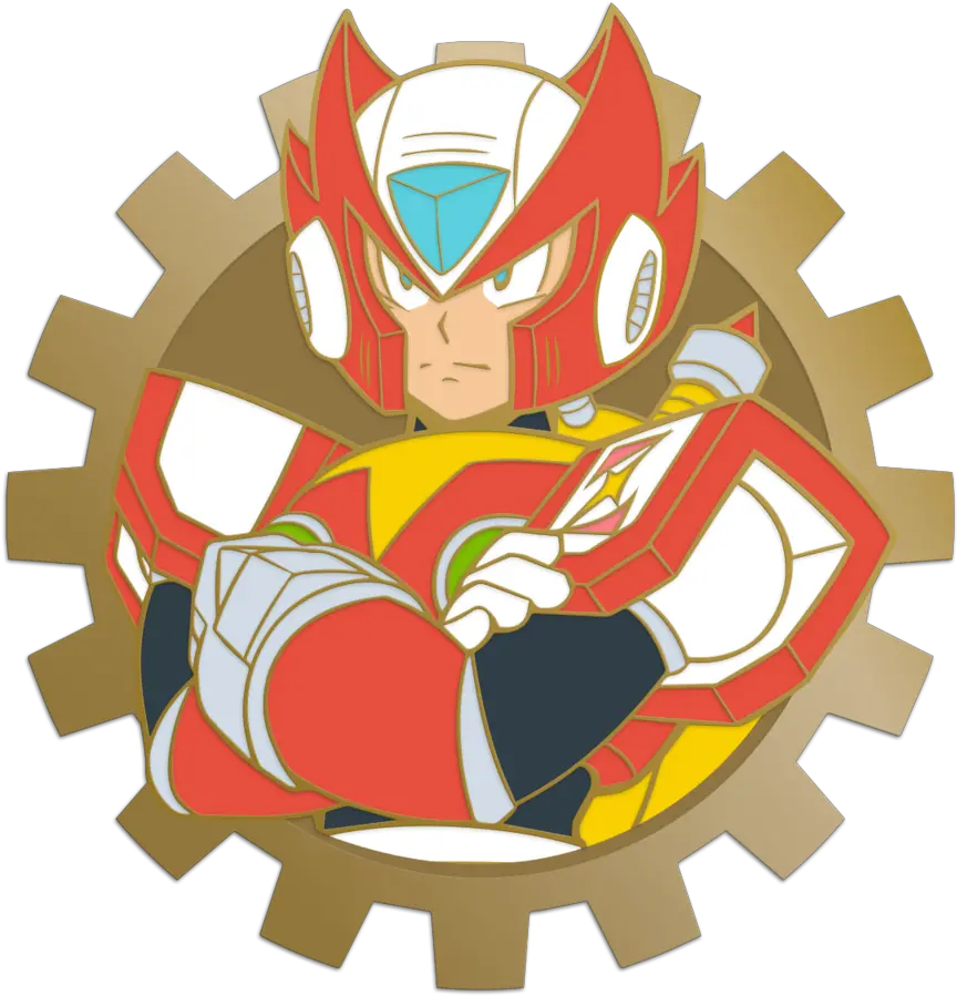 Mega Man X Zero Pin Badge Making With Paper Png Mega Man X Logo