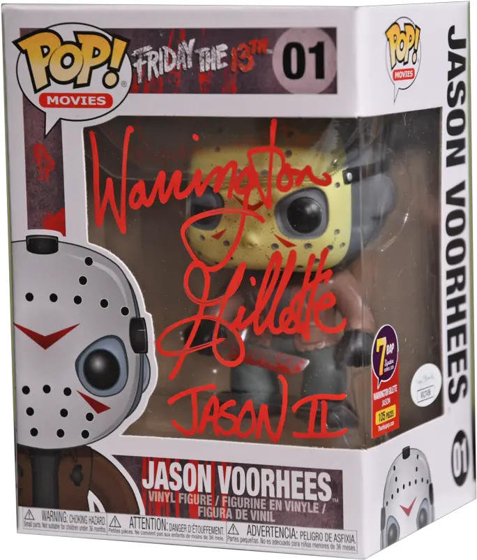 Signature Series Jason Voorhees Signed Pop Warrington Gillette Friday The 13th Funko Pop Png Jason Voorhees Transparent