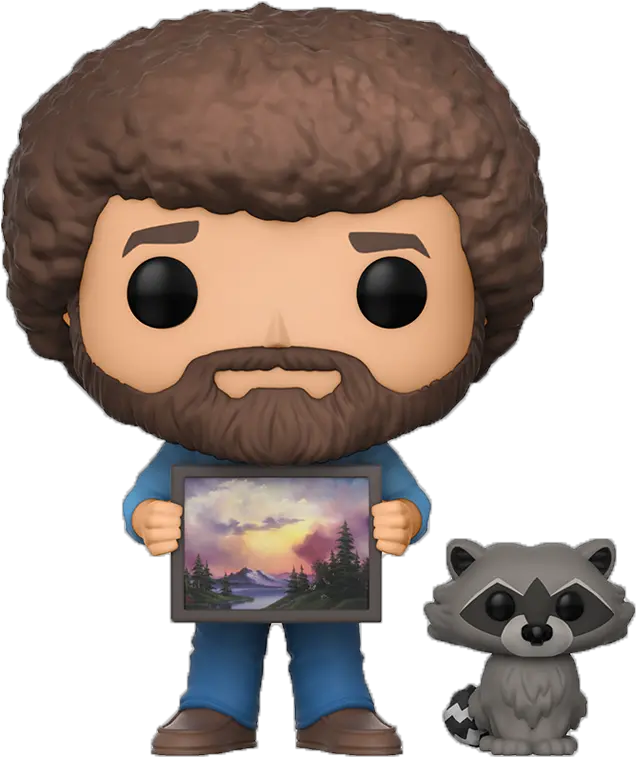 Bob Ross W Raccoon Funko Pop Pittsburgh Steel City Nerd Bob Ross Funko Pop Png Bob Ross Png