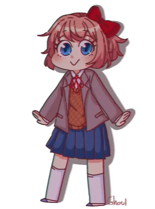 Doki Literature Club Cute Sayori Transparent Background Png Doki Doki Literature Club Logo Png